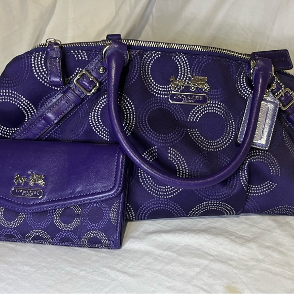 COACH MADISON DOT OPAQUE SOPHIA SATCHEL/ SHOULDER BAG #15957 - Picture 1 of 11